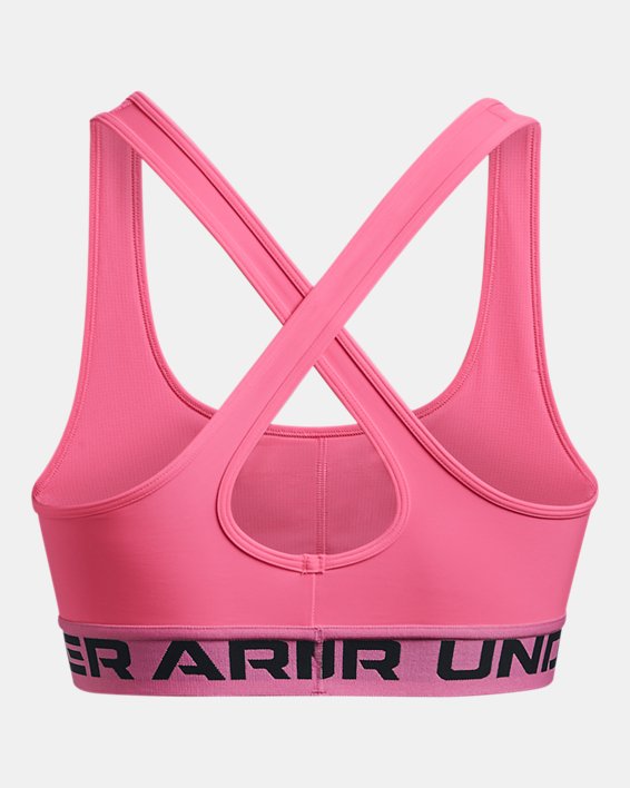 Bra deportivo Armour® Mid Crossback para mujer, Pink, pdpMainDesktop image number 11